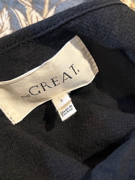 THE GREAT. Black V-Neck Midi Dress - Picture 3 of 3